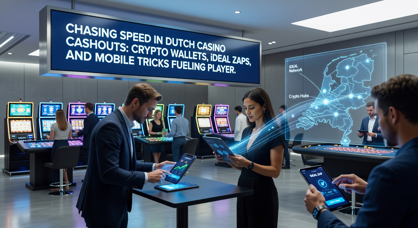 iDEAL app op smartphone toont directe uitbetaling van casino winst naar bankrekening