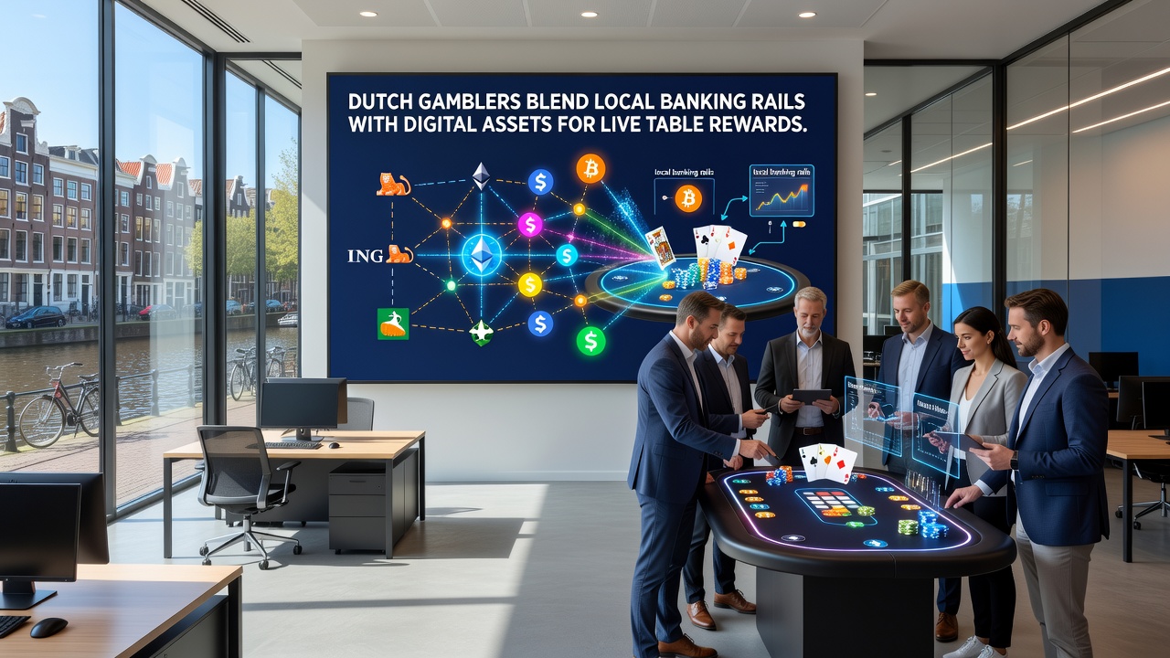 Live dealer tafel met beloningen via gecombineerde bank en crypto betalingen