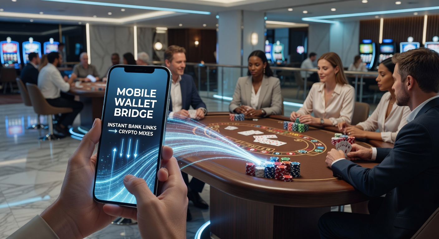 Mobiele wallet interfaces tonen snelle overgangen tussen bankkoppelingen en crypto-mixen voor Nederlandse live casinospellen