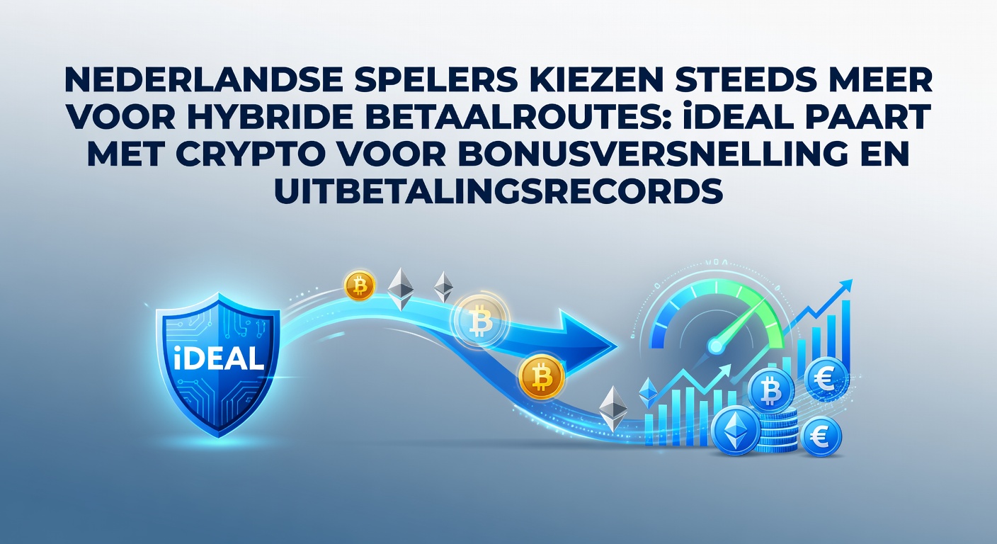 Grafiek met stijgende lijnen van hybride betaalopties in Nederlandse online casinos, inclusief iDEAL en crypto transacties