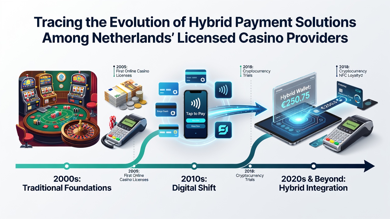 Grafiek die de groei van hybride betalingen toont bij Nederlandse casino aanbieders